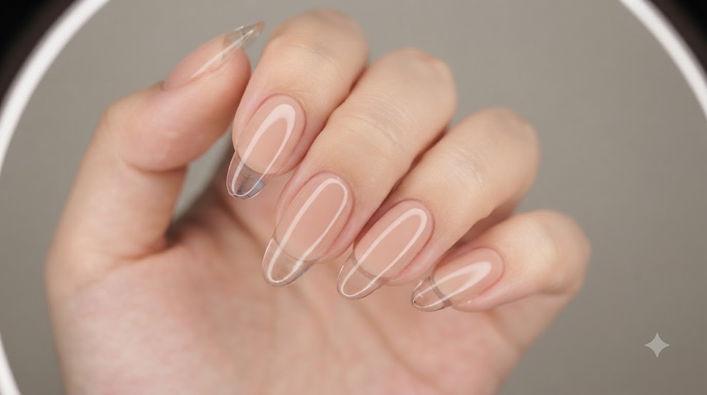 Ice Transparent French Extension Nails — Crystal Glass Tutorial