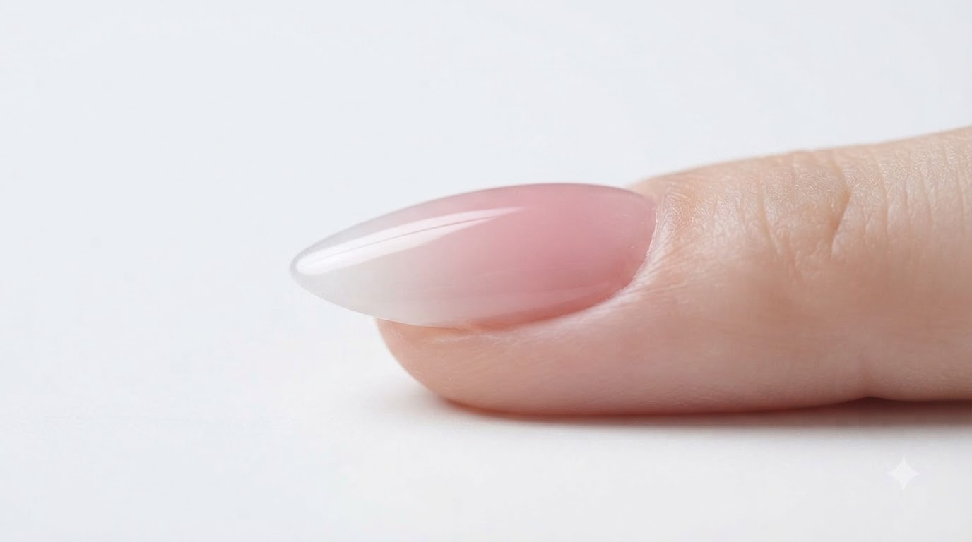 Milky White and Pink Ombre Gel Nails — Step-by-Step Tutorial