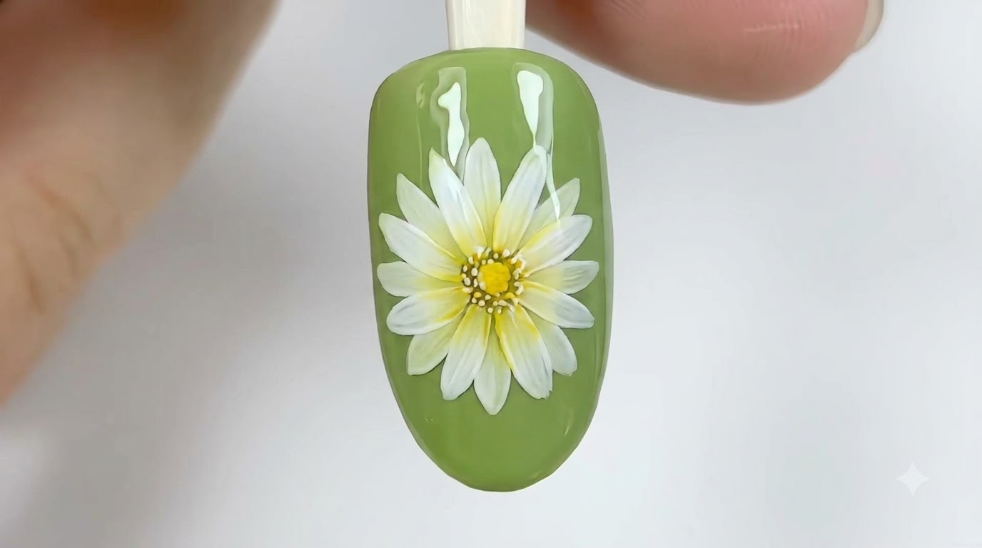 Double-Layer Daisy Nail Art — 3D Floral Gel Tutorial