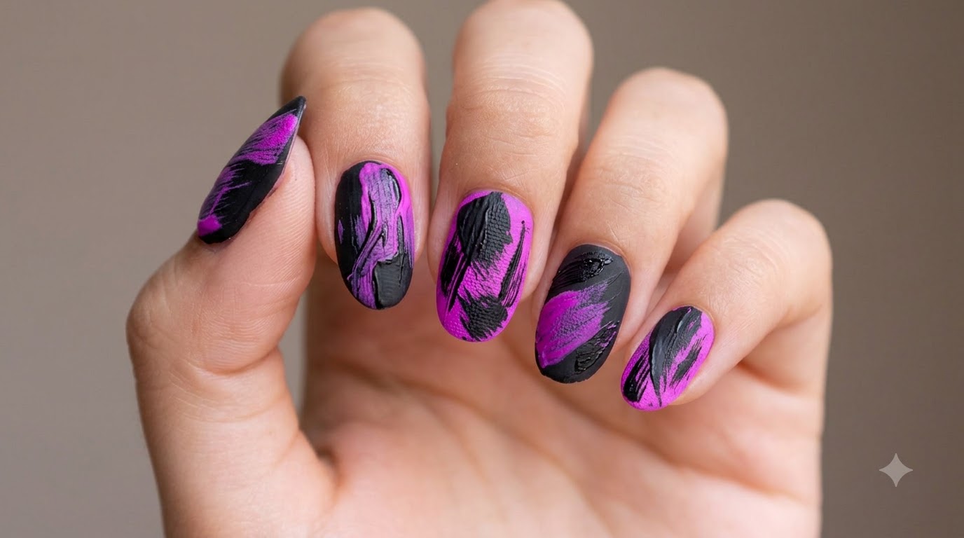 Neon Fluorescent Oil Painting Nails — Bold Artistic Step-by-Step Tutorial