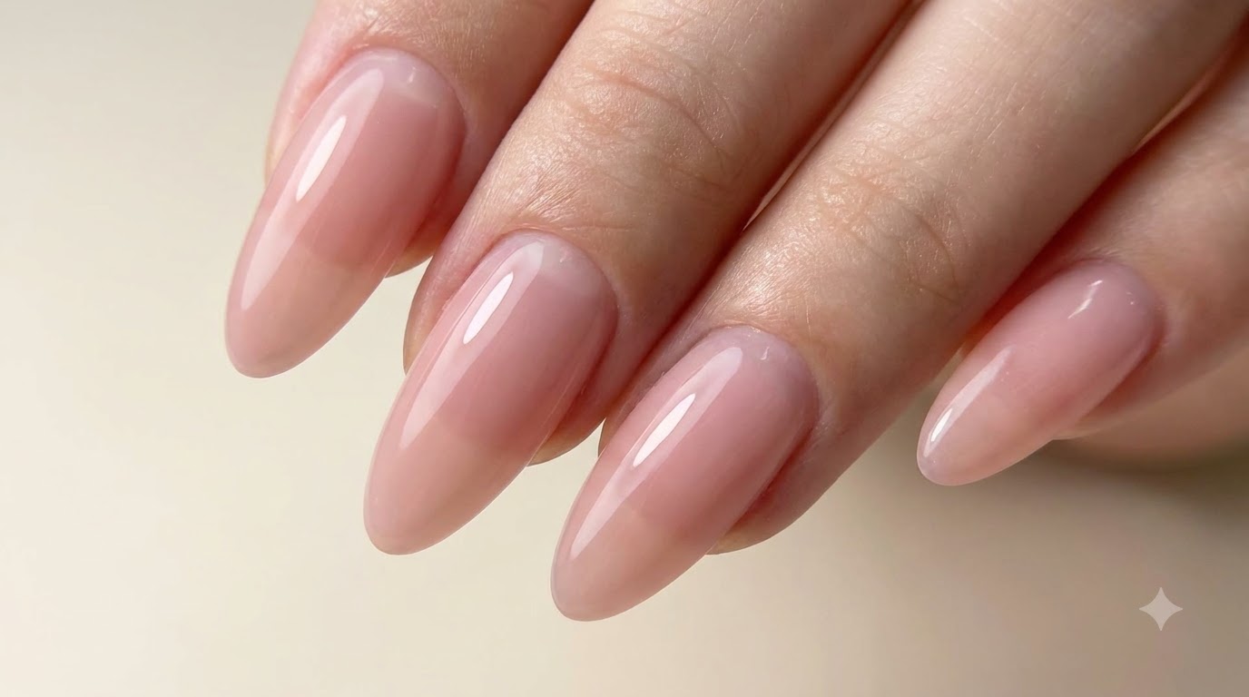Super Gentle Soft Light Pink Gradient Almond Nails — Step-by-Step Tutorial
